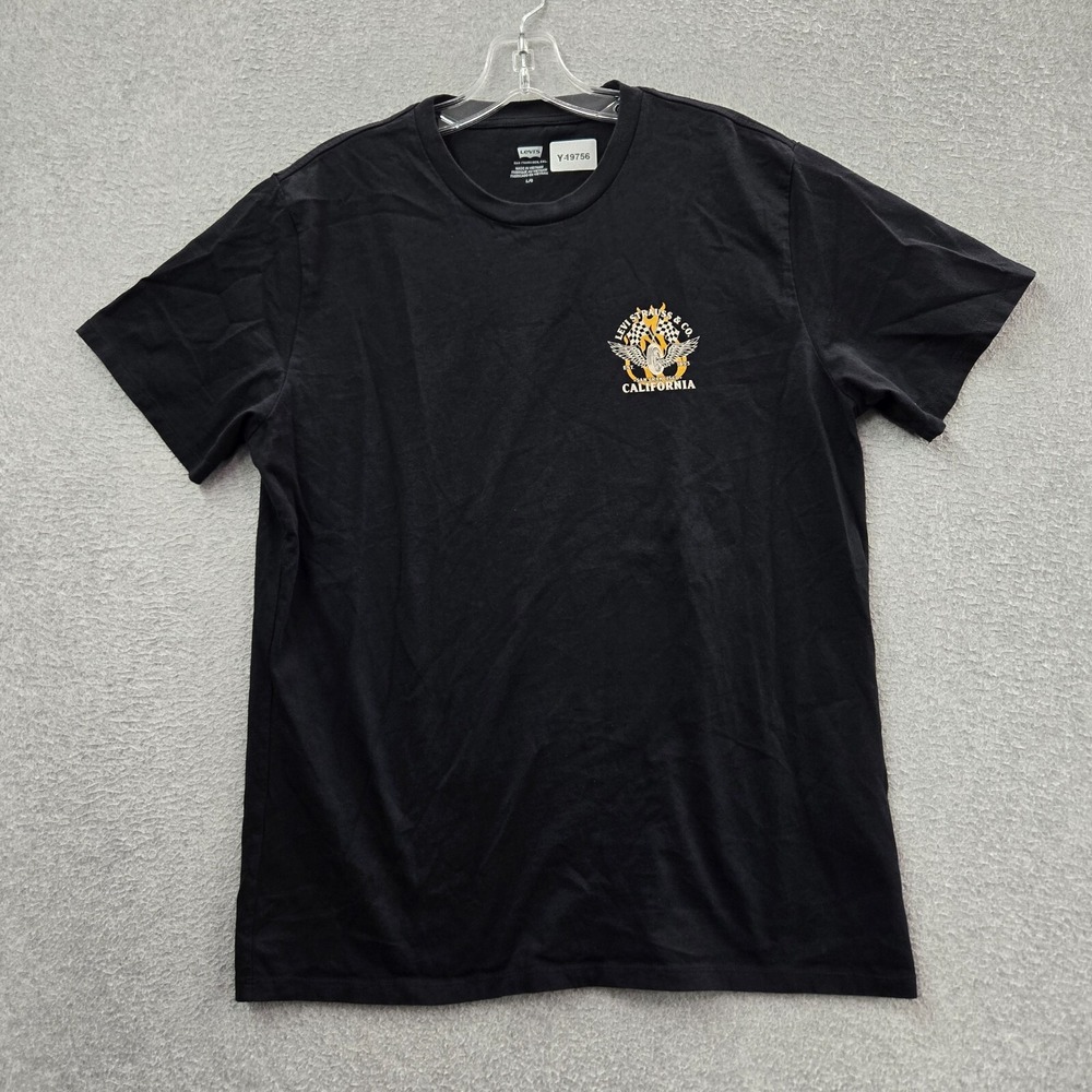 Levi's Men Shirt Large Black Logo Speedway San Francisco California Graphic Tee